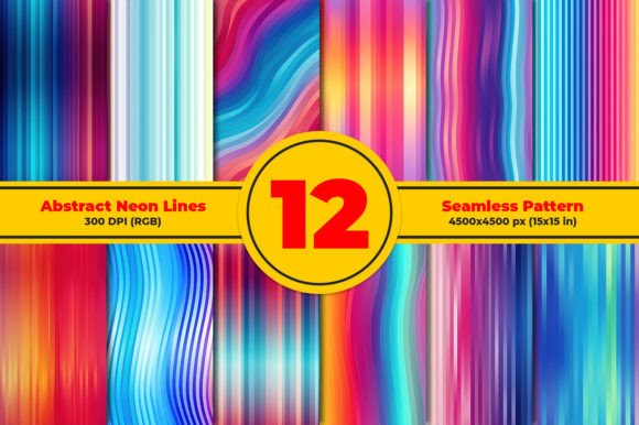 Abstract Neon Lines Seamless Patterns: A Powerful Tool for Creative Projects