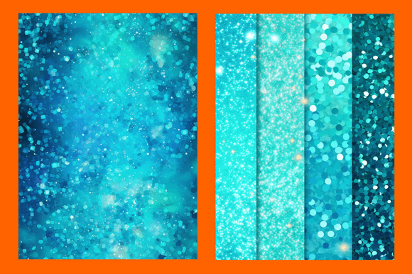 Aqua Glitter Patterns: A Creative Resource for Crafting Enthusiasts