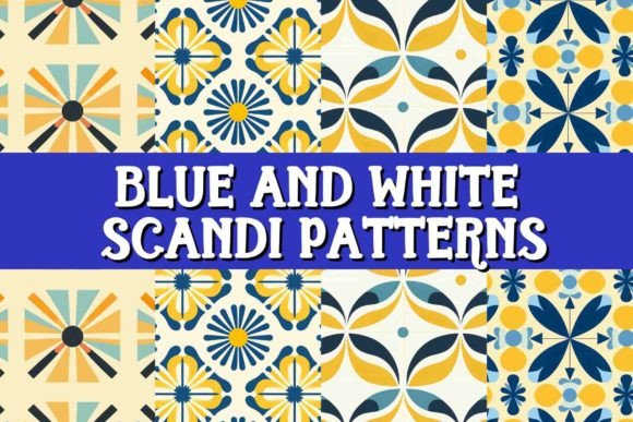 Blue and Yellow Scandi Patterns: A Design Resource for Creative Workflows
