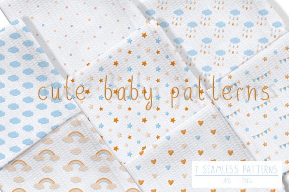 Cute Baby Seamless Patterns