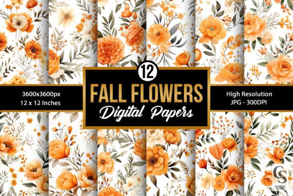 Discover the Beauty of Fall Watercolor Orange Flowers Patterns