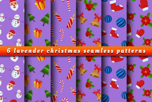 Experience the Charm of Lavender Christmas Seamless Patterns