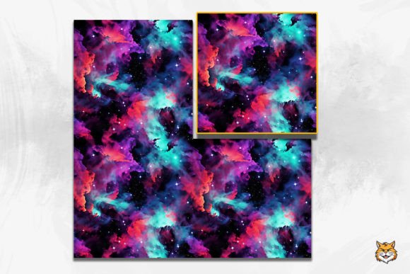Galaxy With Stars Seamless Patterns