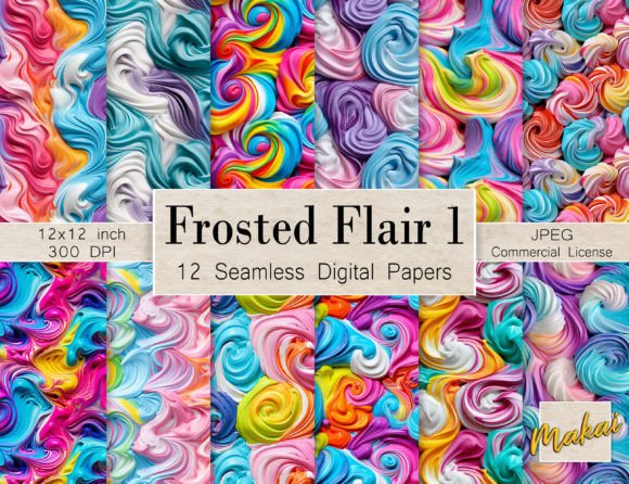 Indulge Your Creativity with 12 Frosting Seamless Patterns