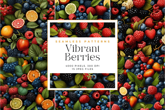 Vibrant Berries Seamless Patterns: A Creative Resource for Crafters